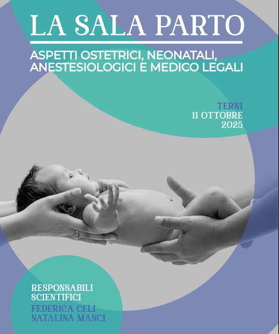 Locandina convegno sala parto, immagini dei un neonato 2288