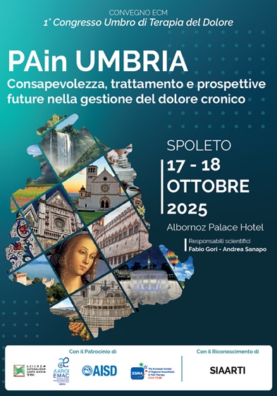 Cover locandina convegno sulla terapia del dolore 17-18- ott 2025 Spoleto 4009